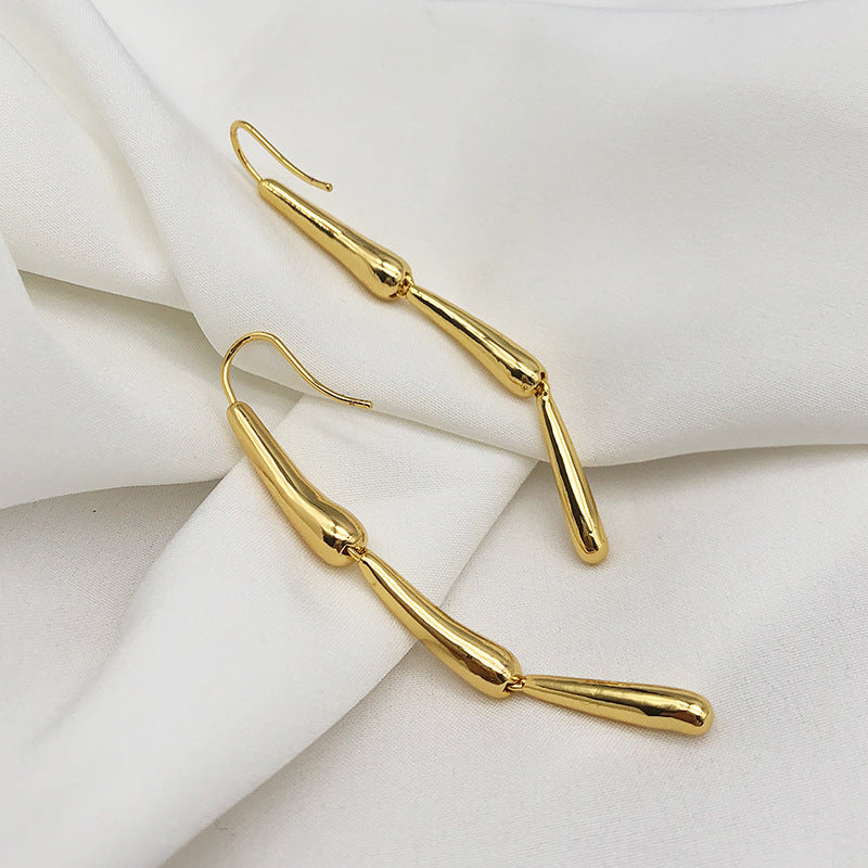 Personalized Joint Stitching Earrings Glossy