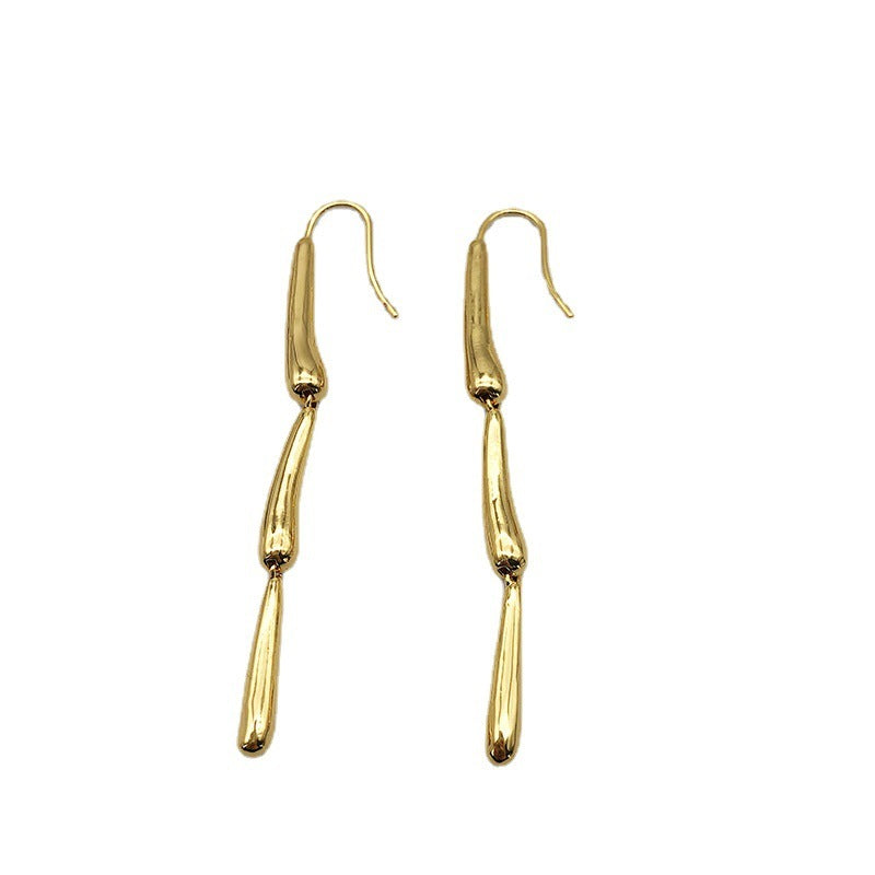 Personalized Joint Stitching Earrings Glossy