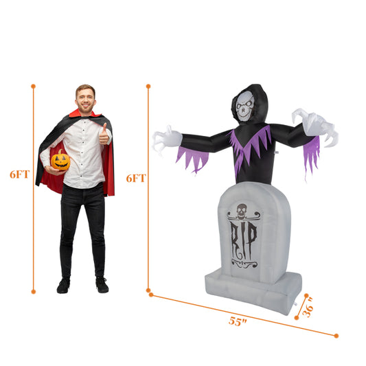 Grim Reaper And Grave, Halloween Inflatable Decoration 12V
