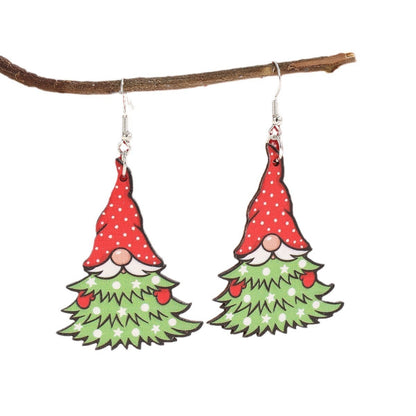Women's All-match Creative Christmas Wooden Earrings